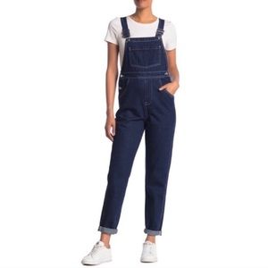 WeWoreWhat Bib Overall Basic Denim Dark Wash Jean Size Medium